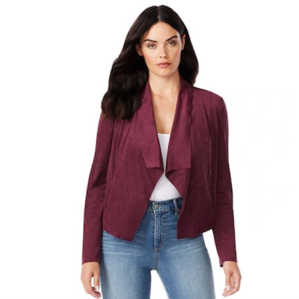 🆕Sofia Jeans By Sofia Vergara Women's Faux Suede
Jacket in Wine